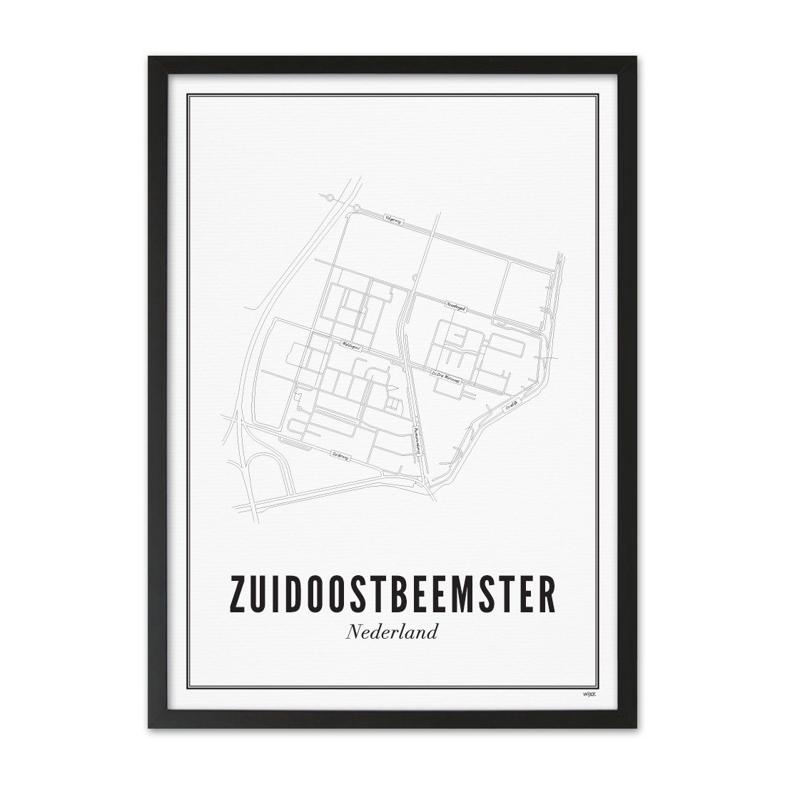 Poster von Zuidoostbeemster - Stadt | WIJCK.