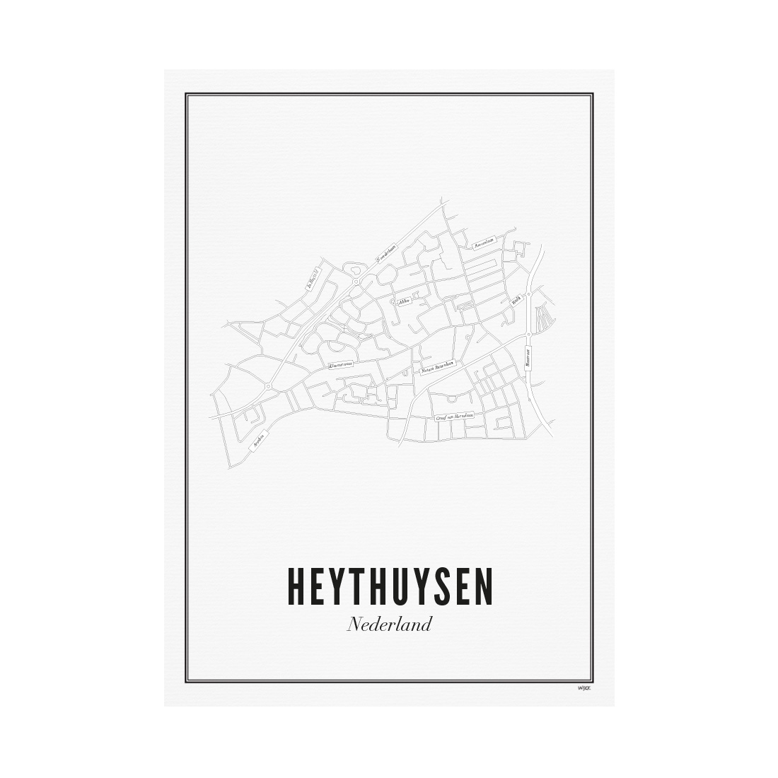 Poster van Heythuysen - Stad | WIJCK. 