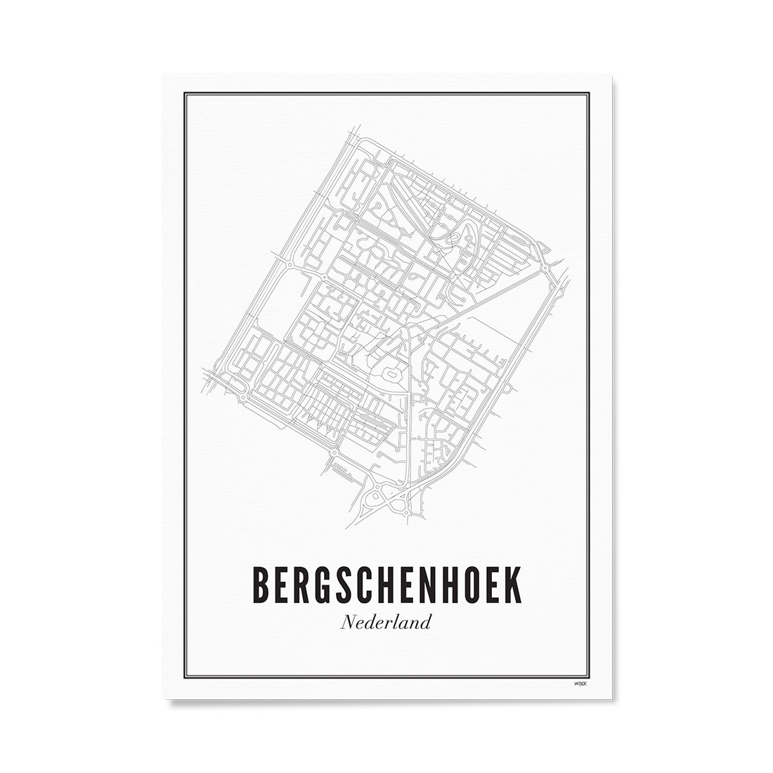 Poster von Bergschenhoek - Stadt | WIJCK.