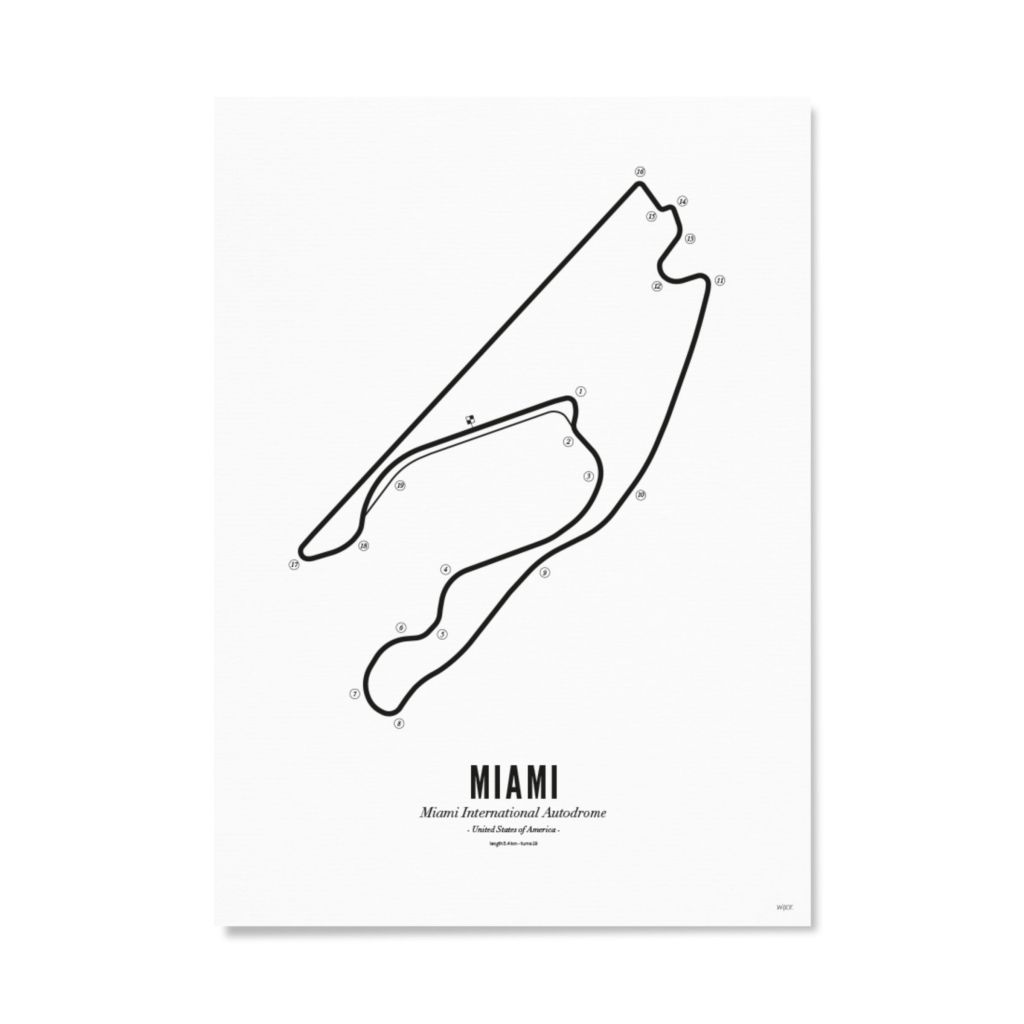Affiches de Miami International Autodrome - White edition | WIJCK.