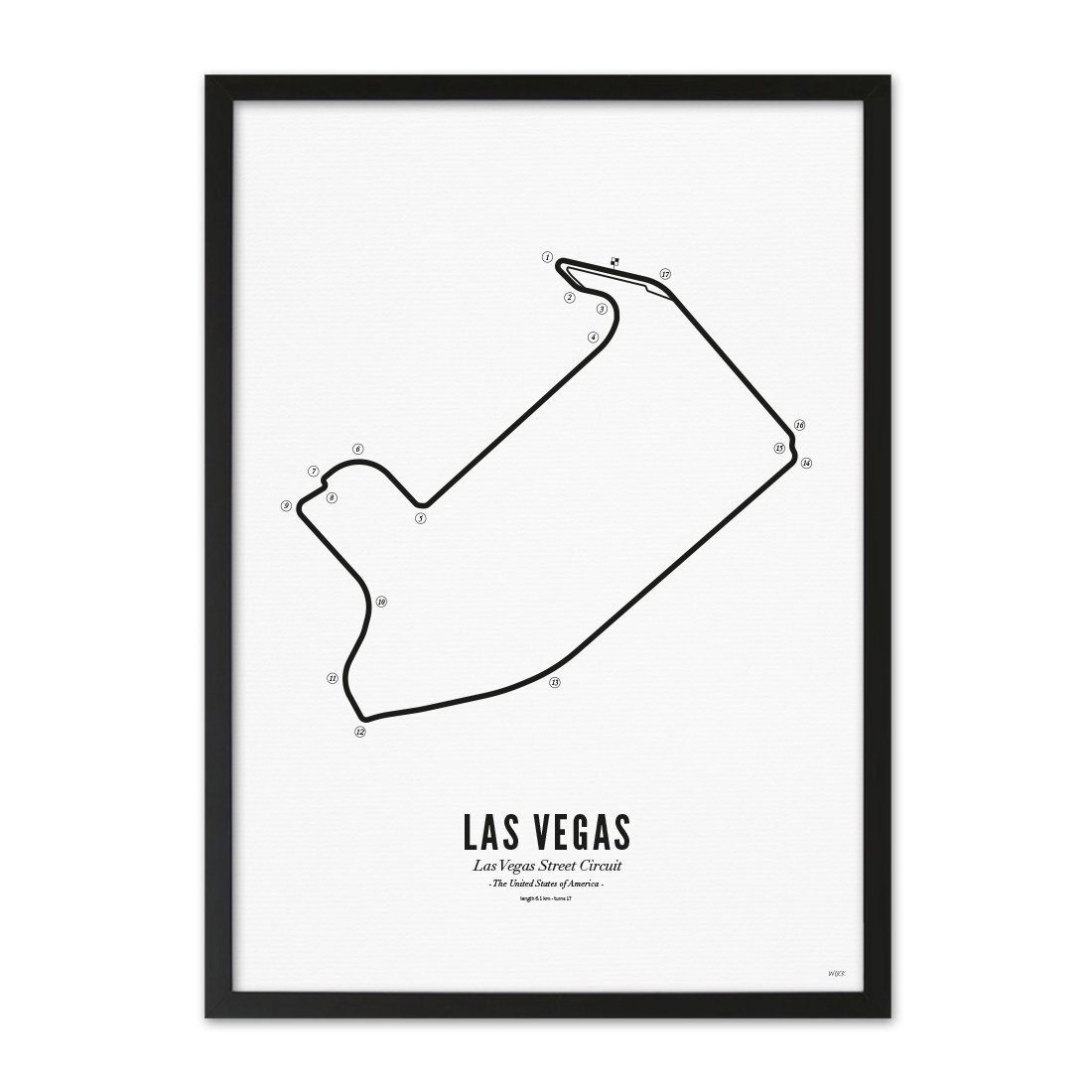 Poster of Las Vegas Circuit - White Edition | WIJCK.