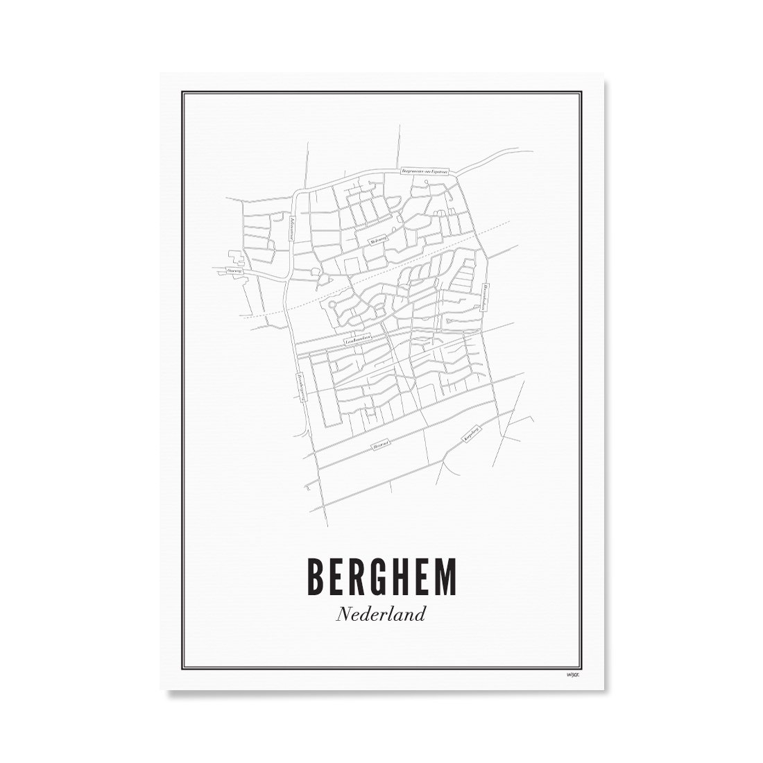 Poster van Berghem - Stad | WIJCK. 