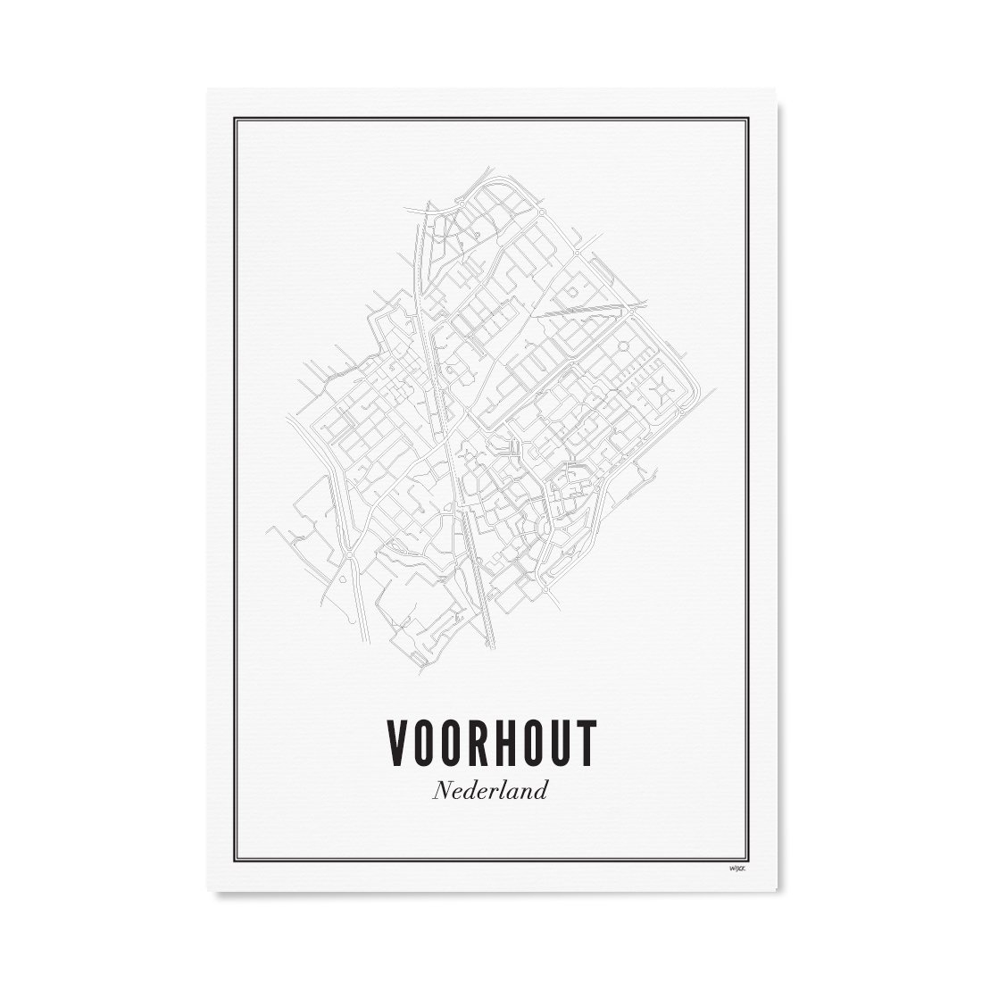 Poster van Voorhout - Stad | WIJCK. 