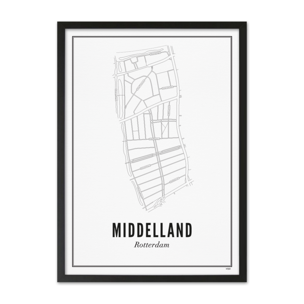 Poster of Rotterdam - Middelland | WIJCK.