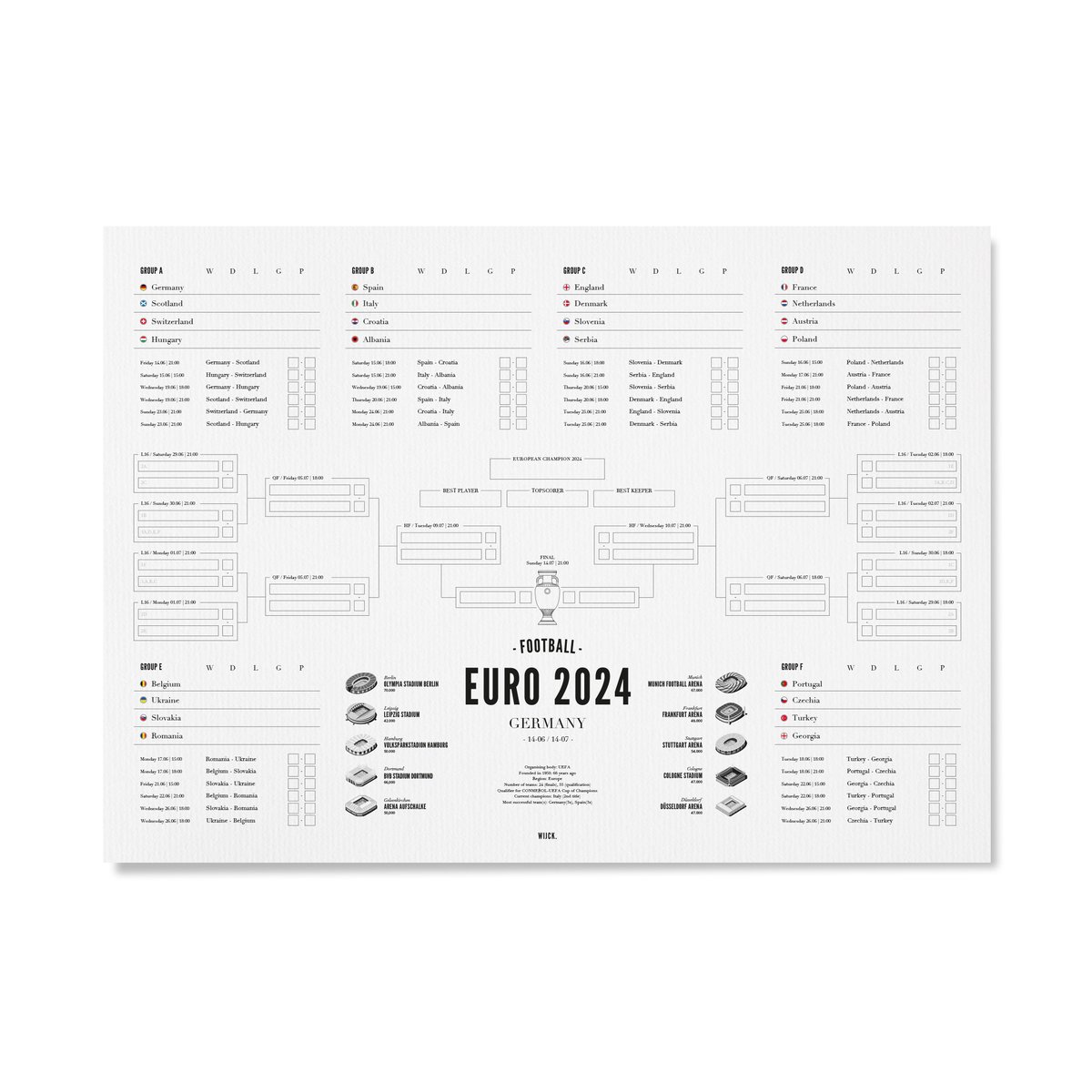 EK Speelschema 2024 | WIJCK.