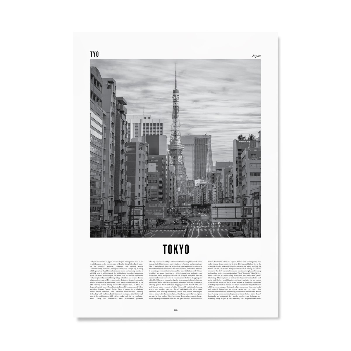 Poster of Tokyo | WIJCK.