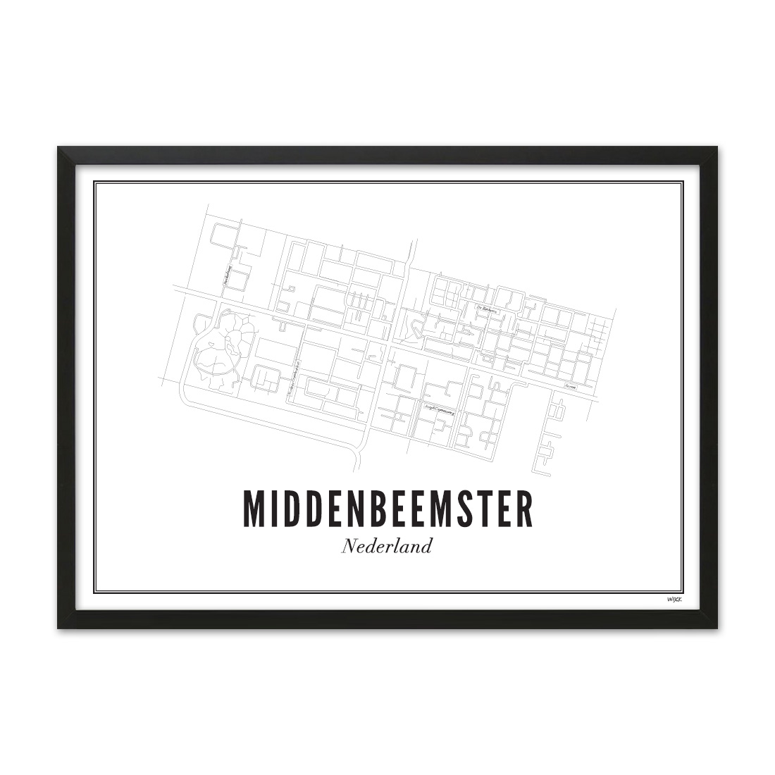 Poster van Middenbeemster - stad | WIJCK. 