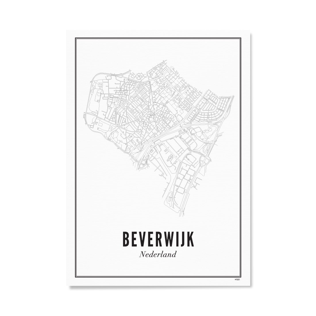 Poster van Beverwijk - stad | WIJCK. 