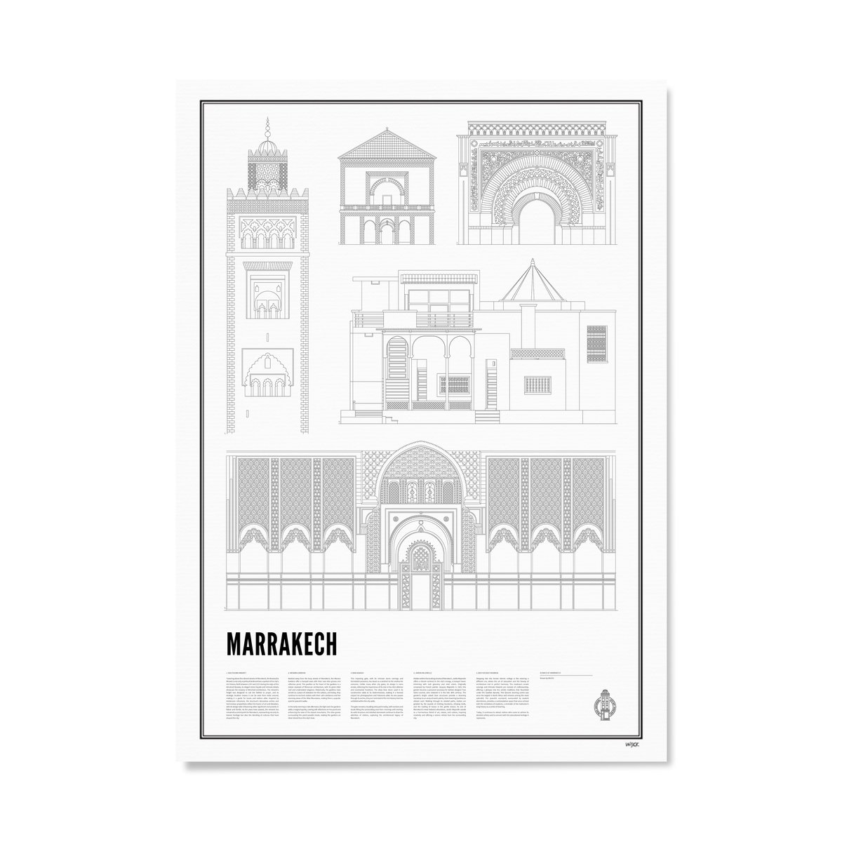 Poster van Iconics of Marrakech | WIJCK. 