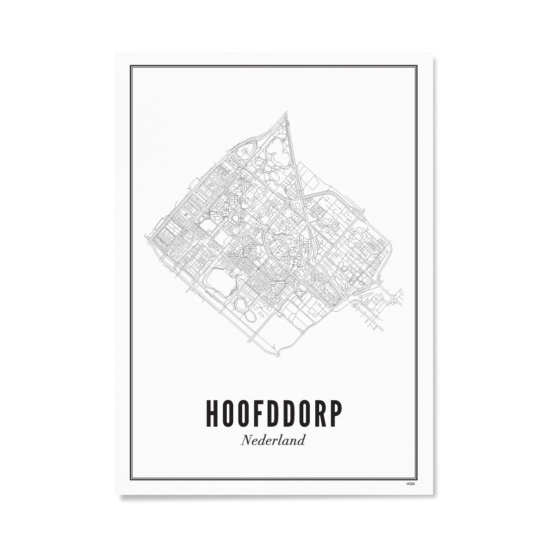 Poster von Hoofddorp - Stadt | WIJCK.