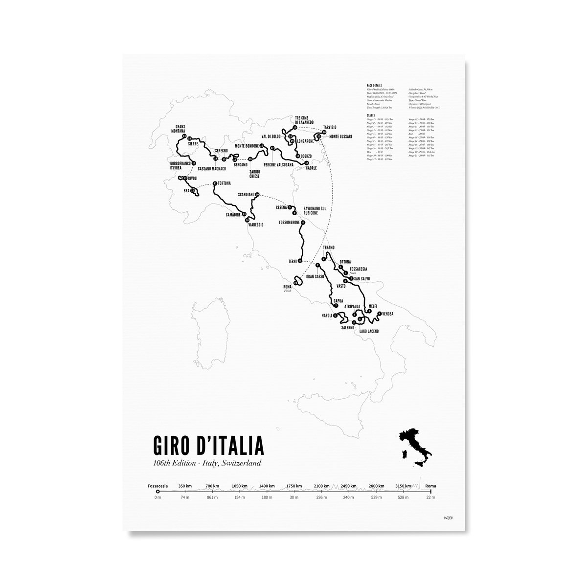 Affiches de Giro d'Italia - 2023 | WIJCK.