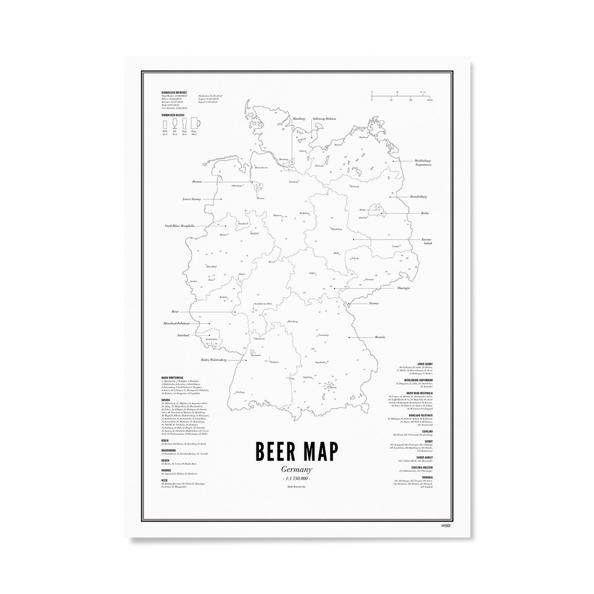 Poster van Bier Poster - Duitsland | WIJCK. 