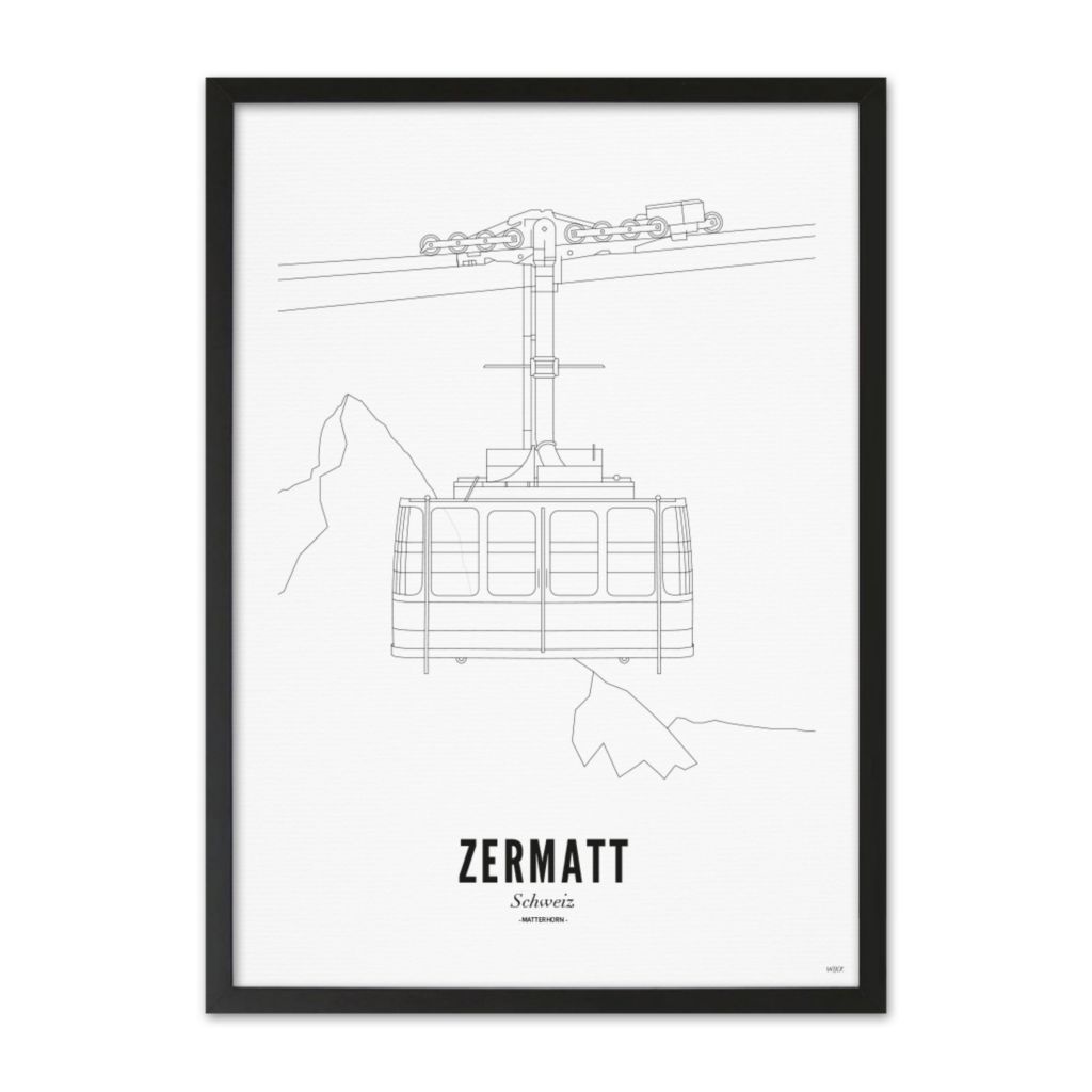 Poster of Zermatt - Ski lift | WIJCK.