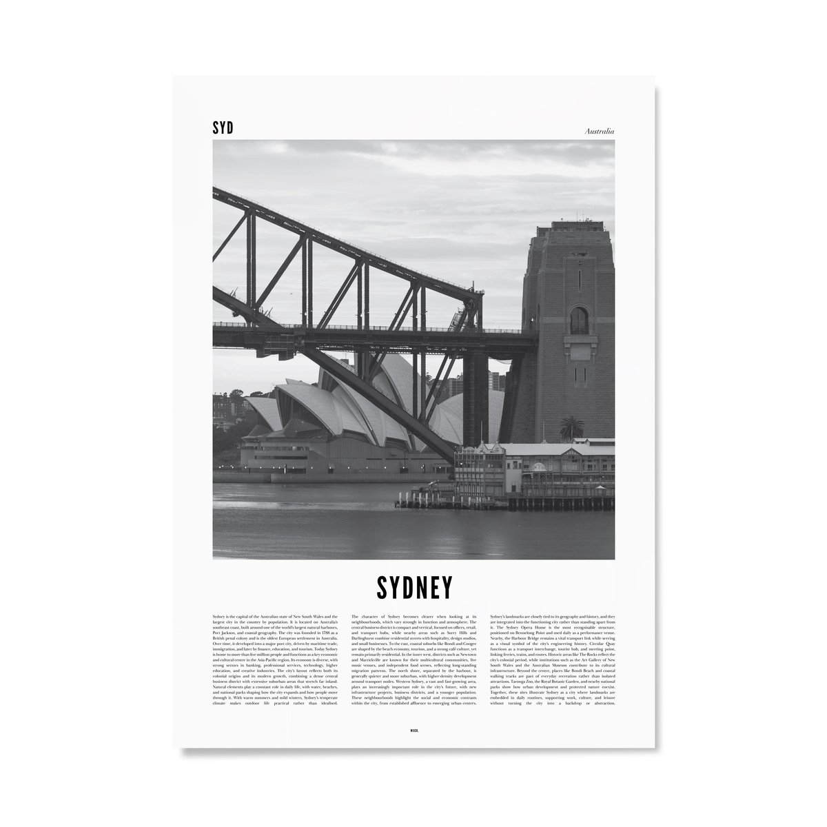 Poster of Sydney | WIJCK.