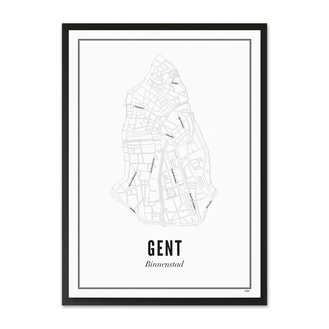 Poster of Ghent - Binnenstad | WIJCK.