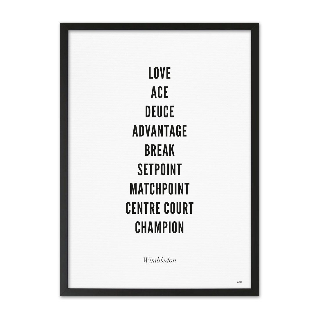 Poster von Wimbledon - Typo | WIJCK.
