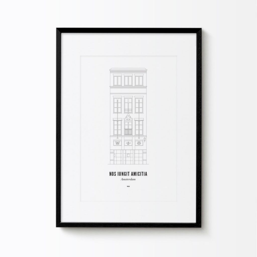 Poster von Amsterdam - Sociëteit Nos Iungit Amicitia | WIJCK.