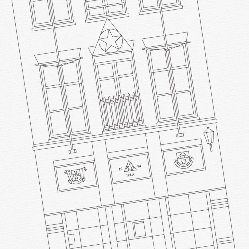 Poster von Amsterdam - Sociëteit Nos Iungit Amicitia | WIJCK.