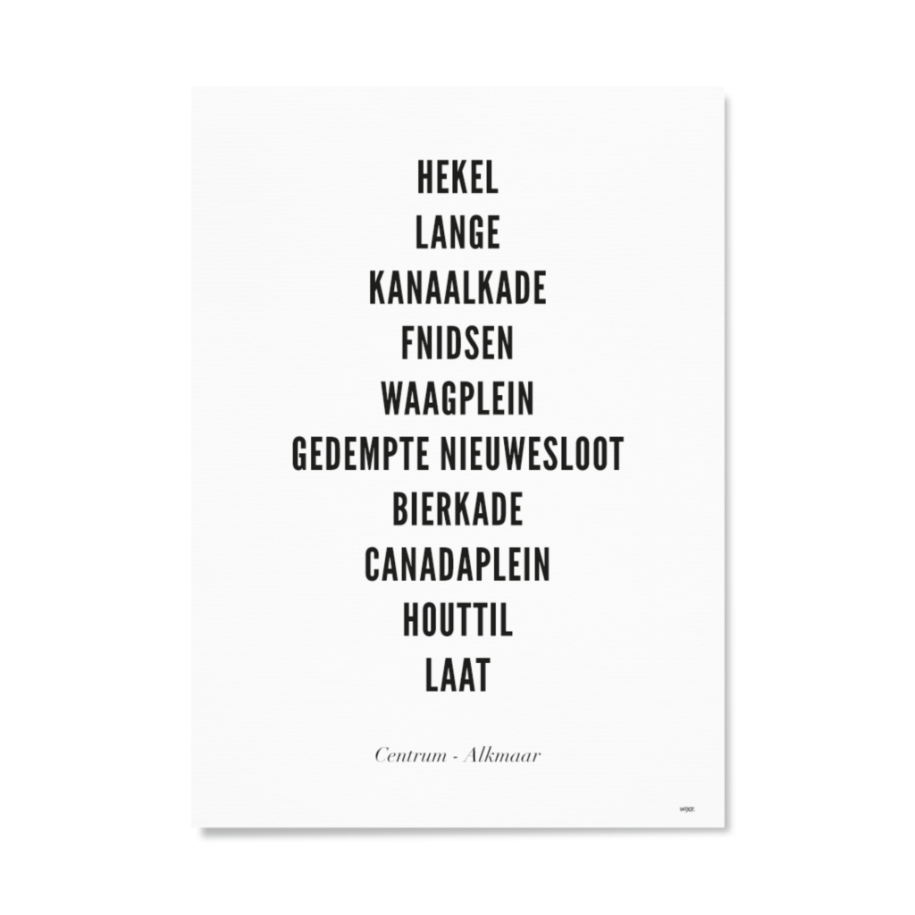 Poster van Alkmaar - Centrum | WIJCK. 