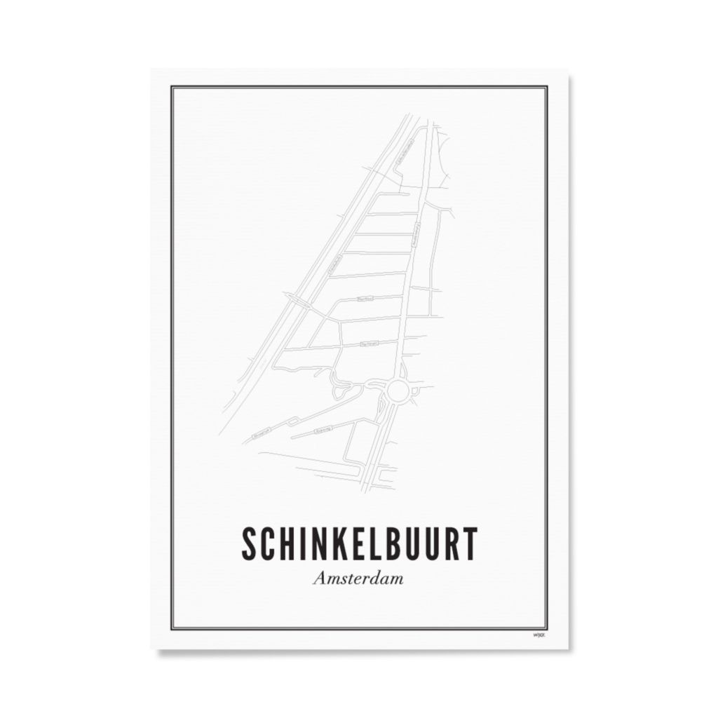 Poster van Amsterdam - Schinkelbuurt | WIJCK. 