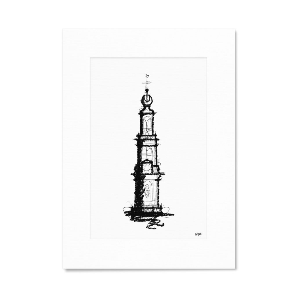 Poster van Amsterdam - Westertoren | WIJCK. 