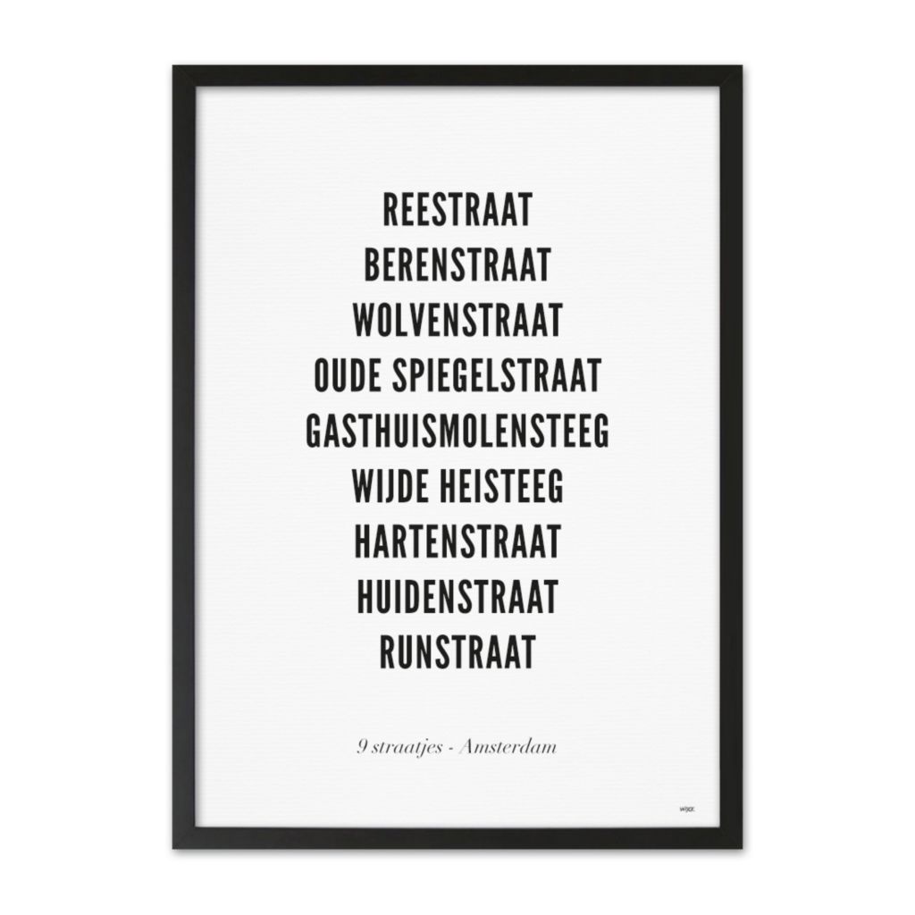 Poster van Amsterdam - 9-Straatjes | WIJCK. 