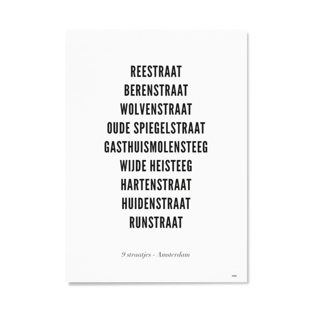 Poster van Amsterdam - 9-Straatjes | WIJCK. 