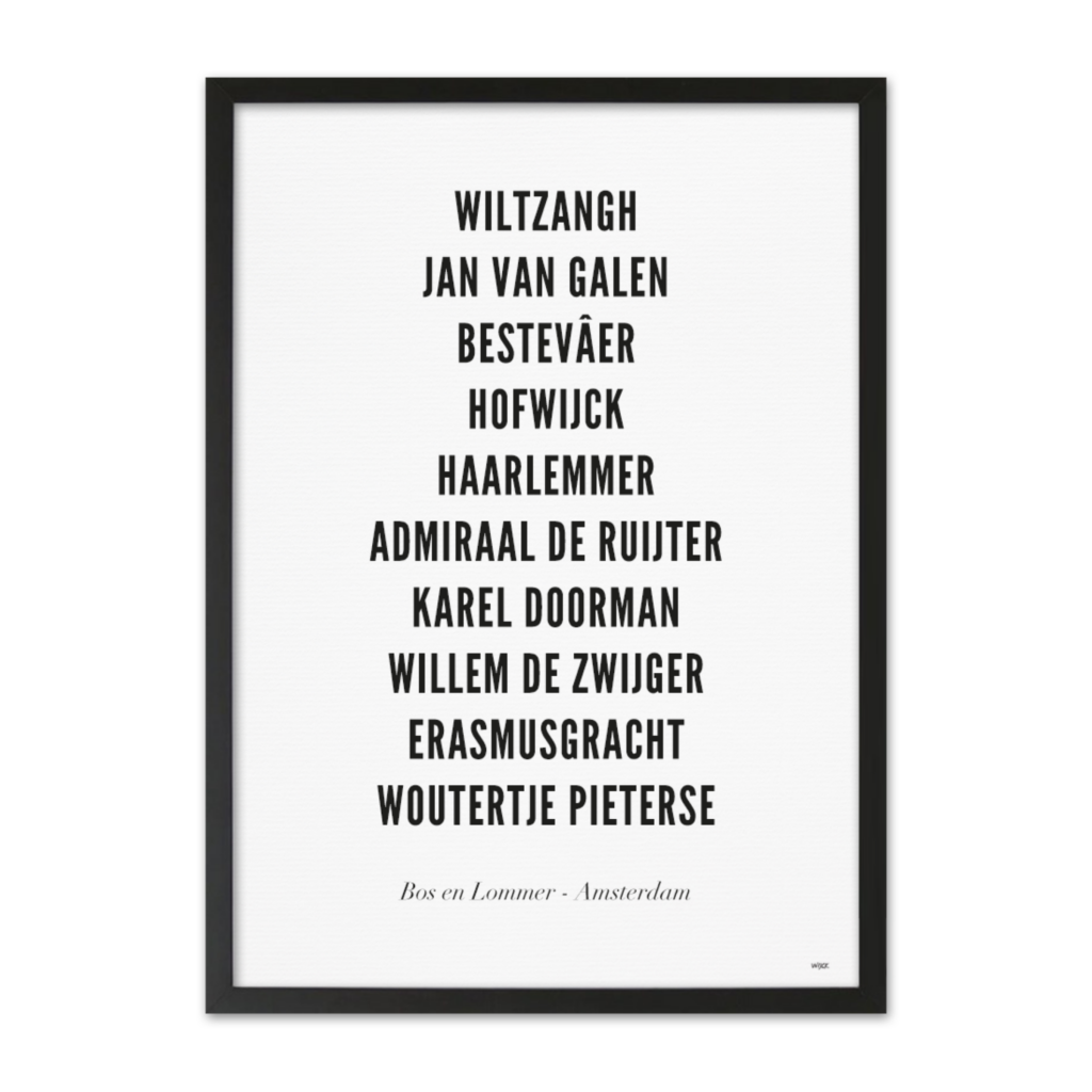 Poster von Amsterdam - Bos en Lommer | WIJCK.