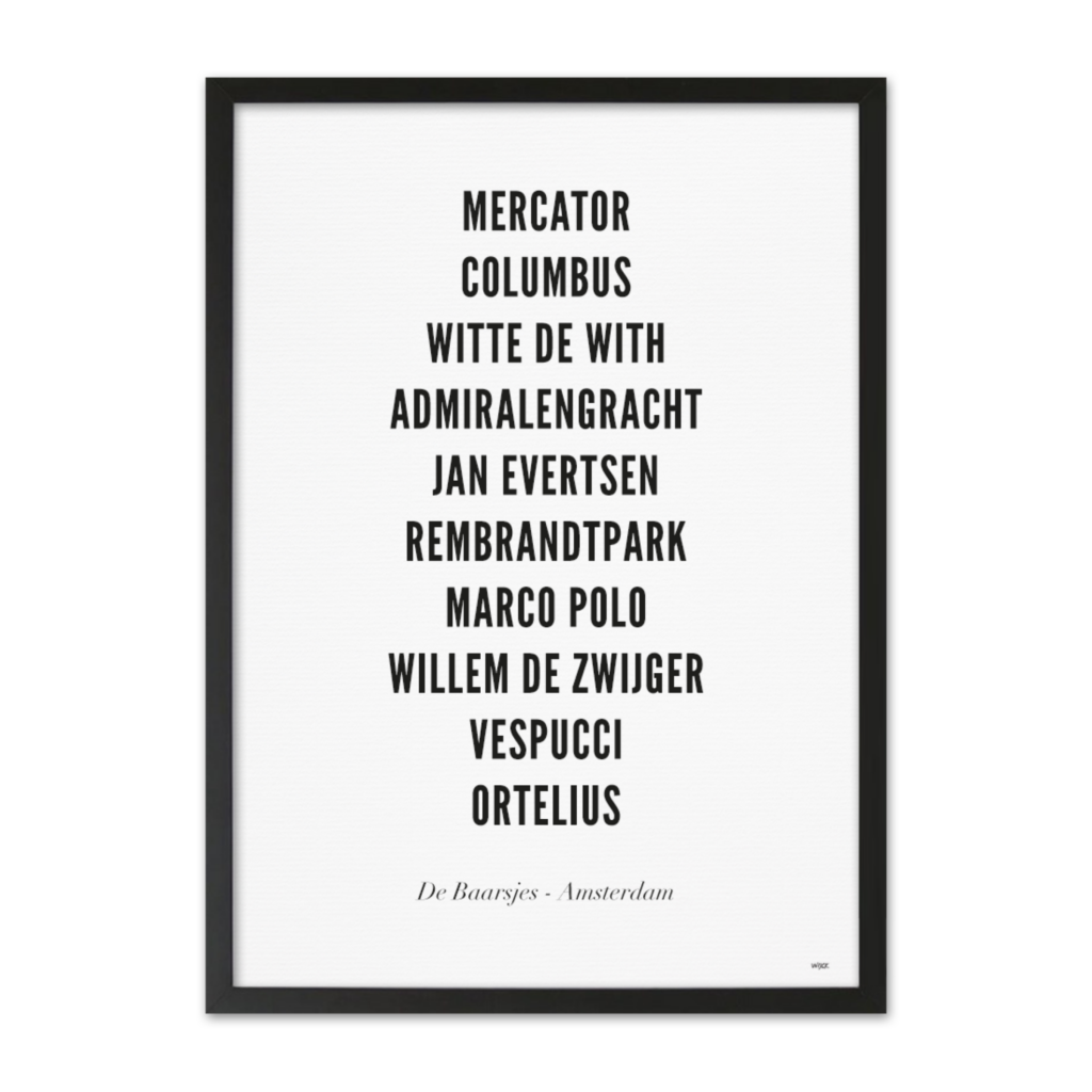 Poster van Amsterdam - De Baarsjes | WIJCK. 