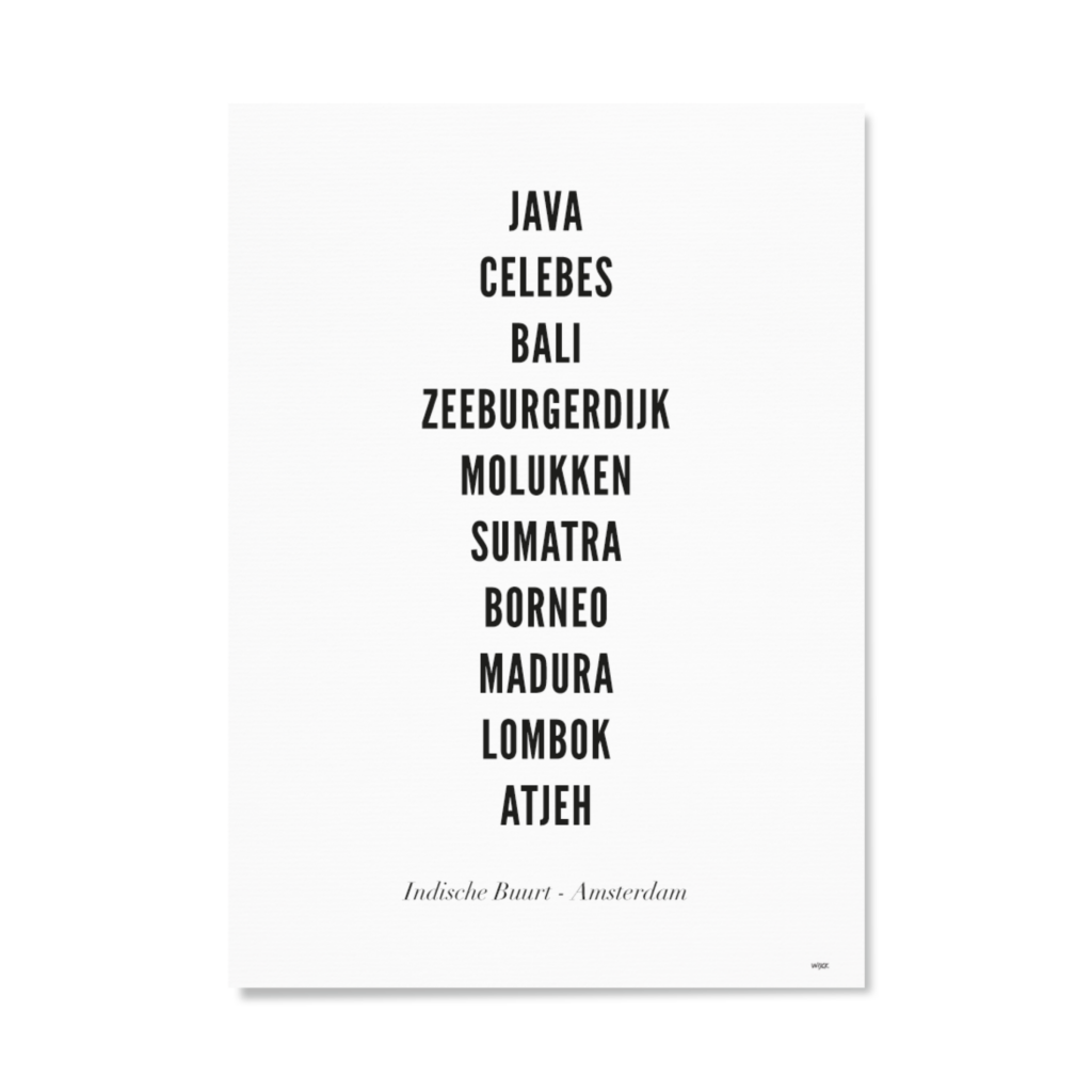 Affiches de Amsterdam - Indische Buurt | WIJCK.