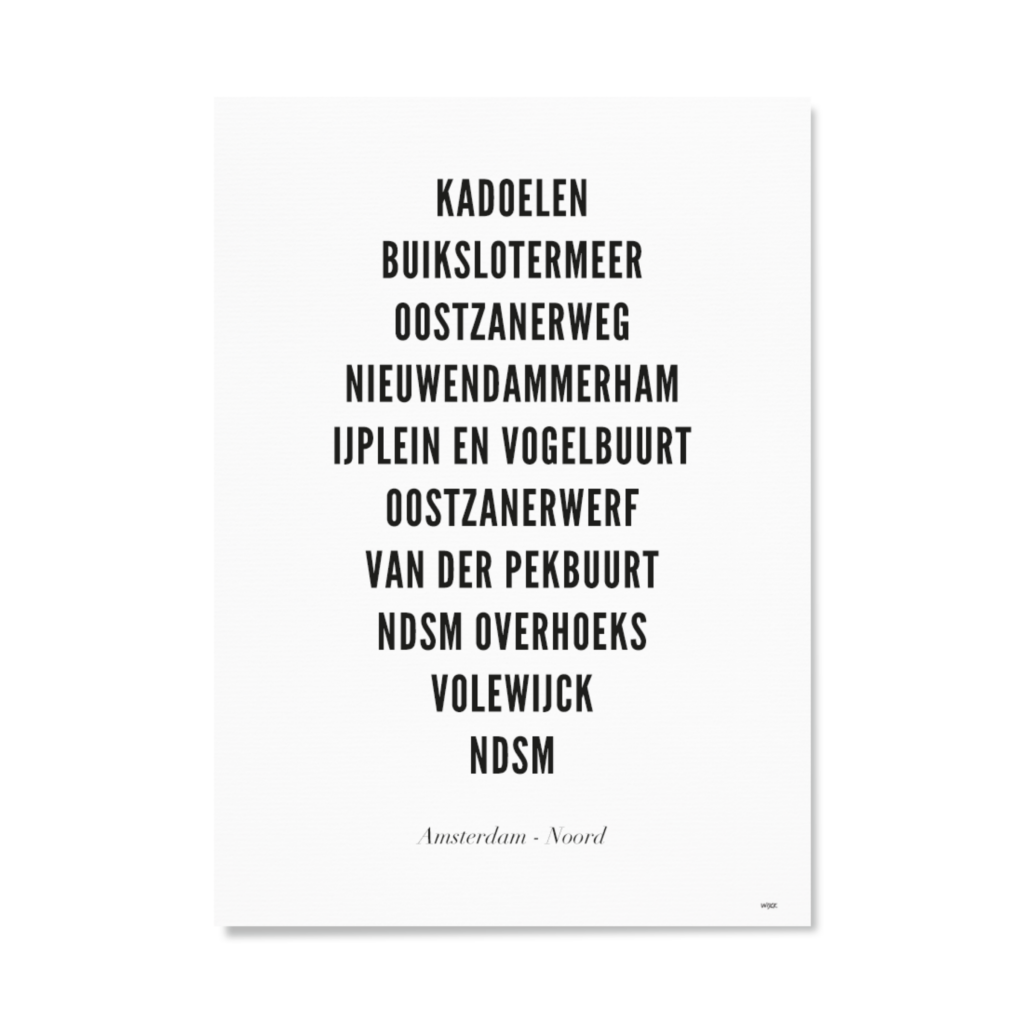 Affiches de Amsterdam - Noord | WIJCK.