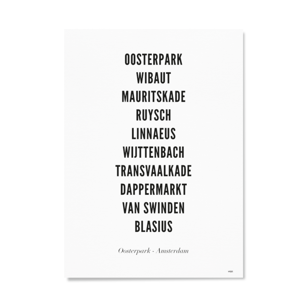 Poster of Amsterdam - Oosterpark | WIJCK.