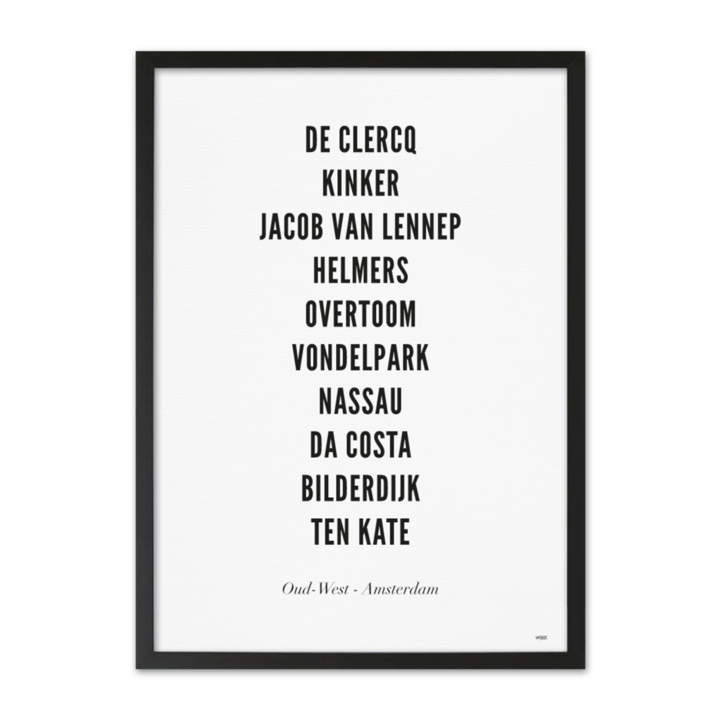 Poster of Amsterdam - Oud-West | WIJCK.