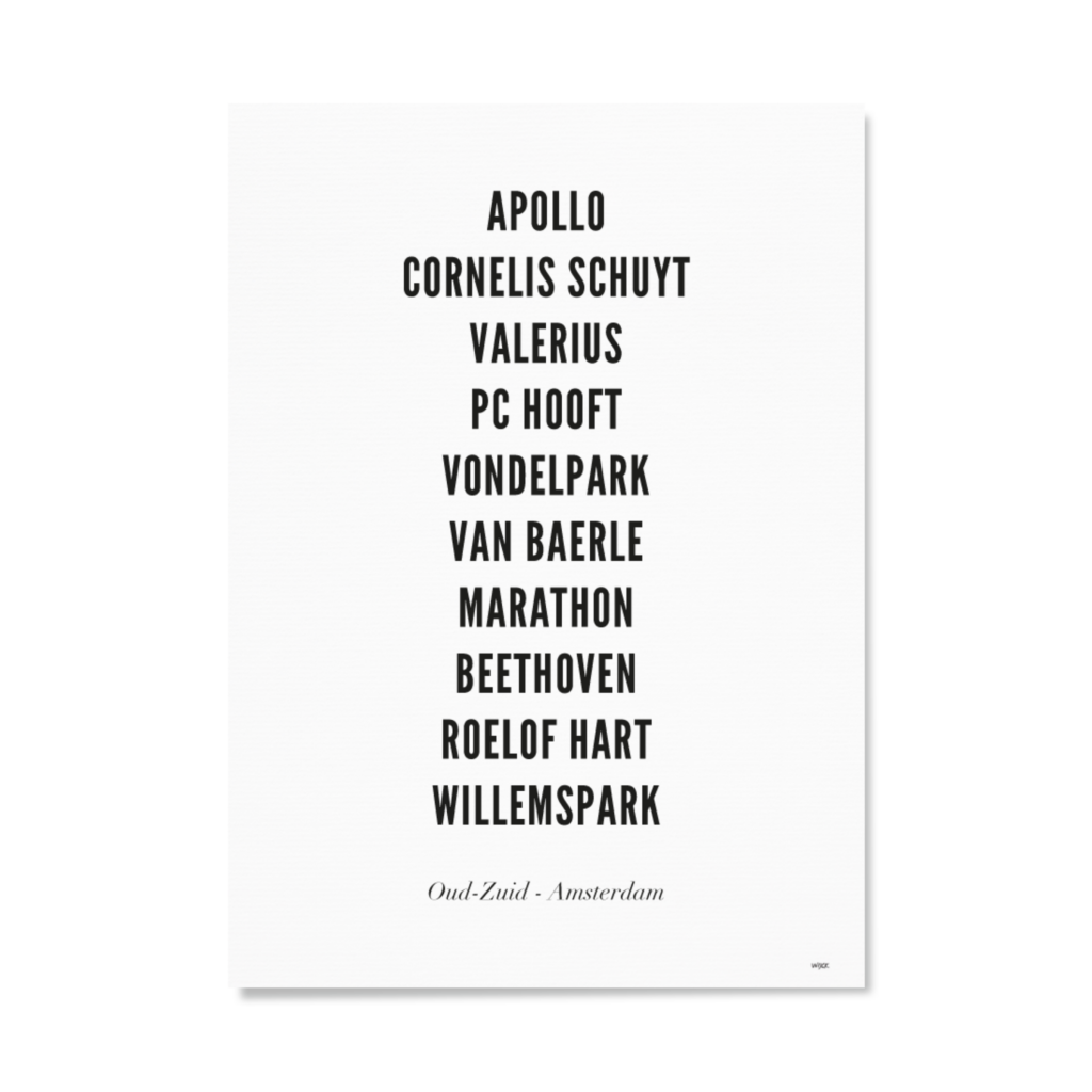 Poster of Amsterdam - Oud-Zuid | WIJCK.