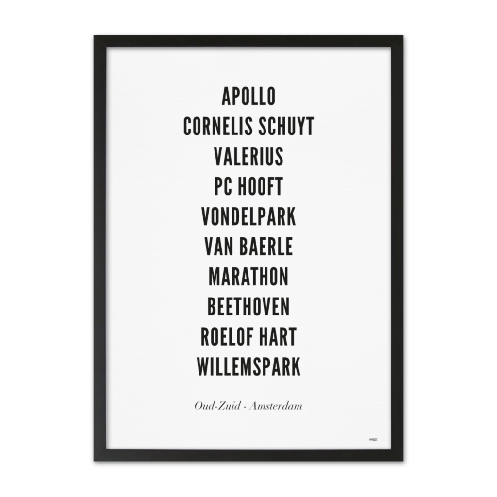 Poster of Amsterdam - Oud-Zuid | WIJCK.