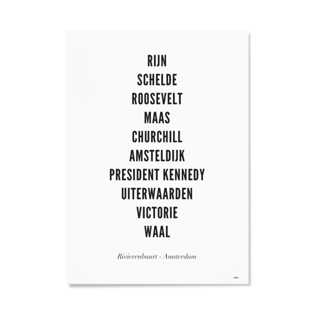 Poster von Amsterdam - Rivierenbuurt | WIJCK.