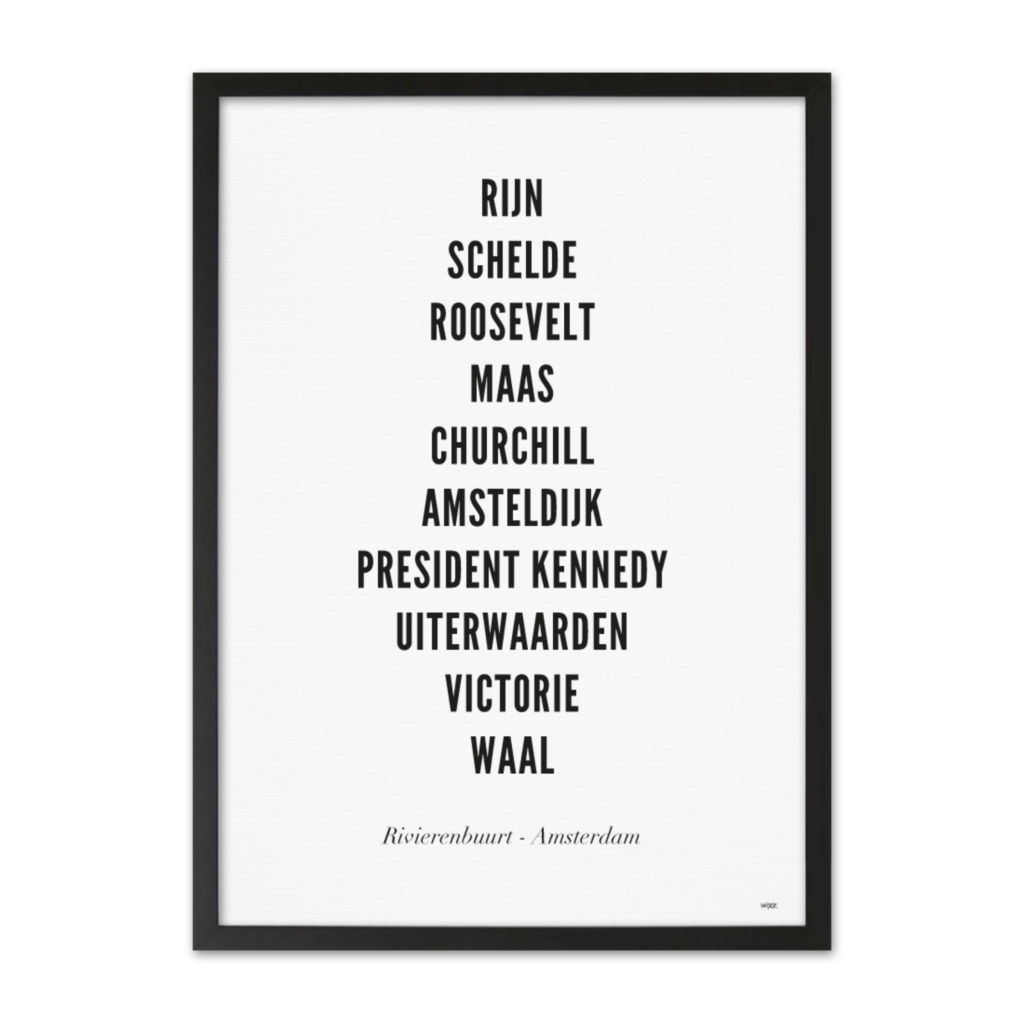Poster von Amsterdam - Rivierenbuurt | WIJCK.