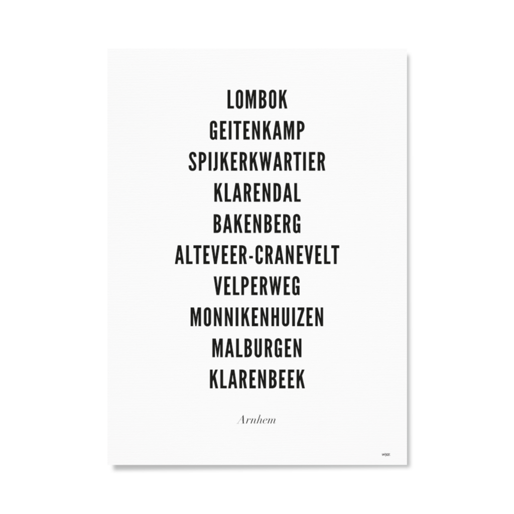 Poster von Arnhem - Stadt | WIJCK.