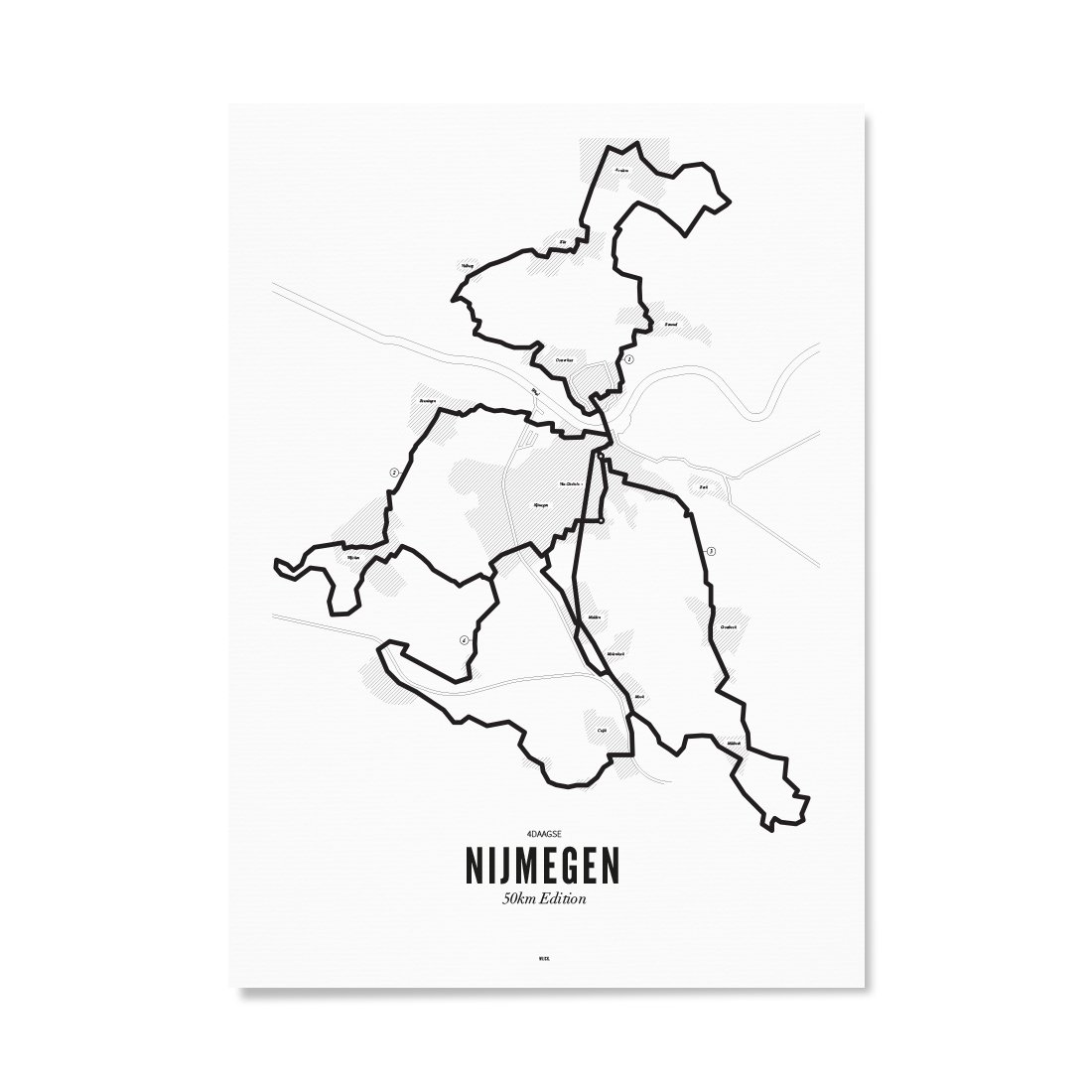Poster von Nijmegen - 4Days Marches - 50km | WIJCK.