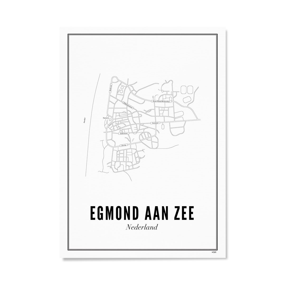 Poster of Egmond aan Zee - Stad | WIJCK.