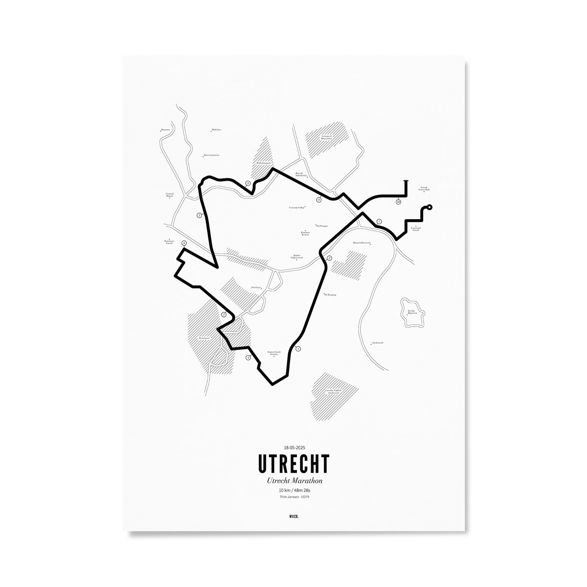 Poster van 10km Marathon Utrecht 2025 | WIJCK. 