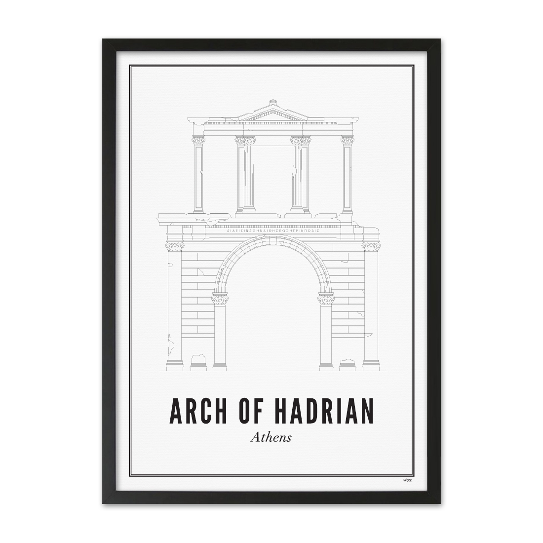 Poster van Athene - Arch of Hadrian | WIJCK. 