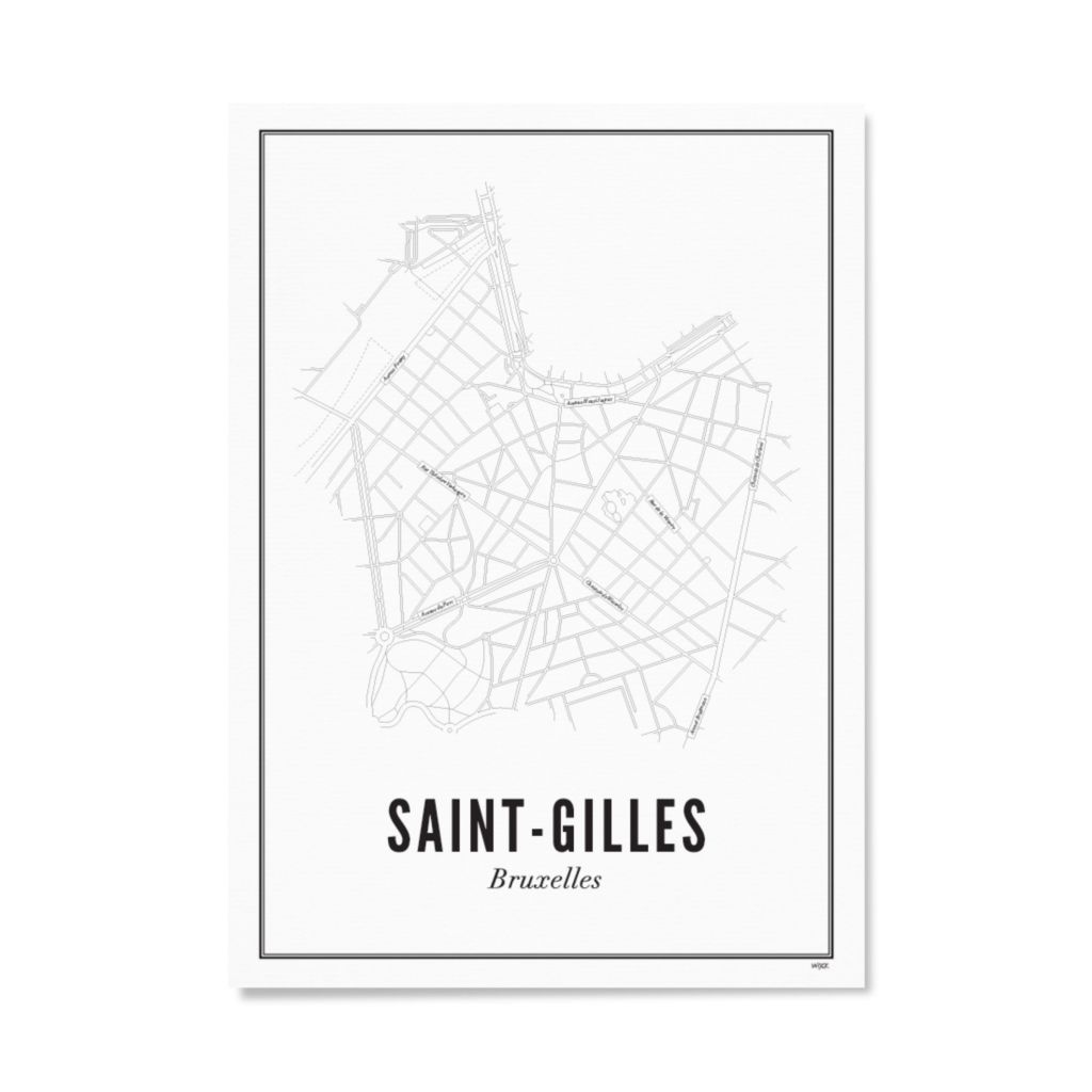 Poster van Brussel - Saint-Gilles | WIJCK. 
