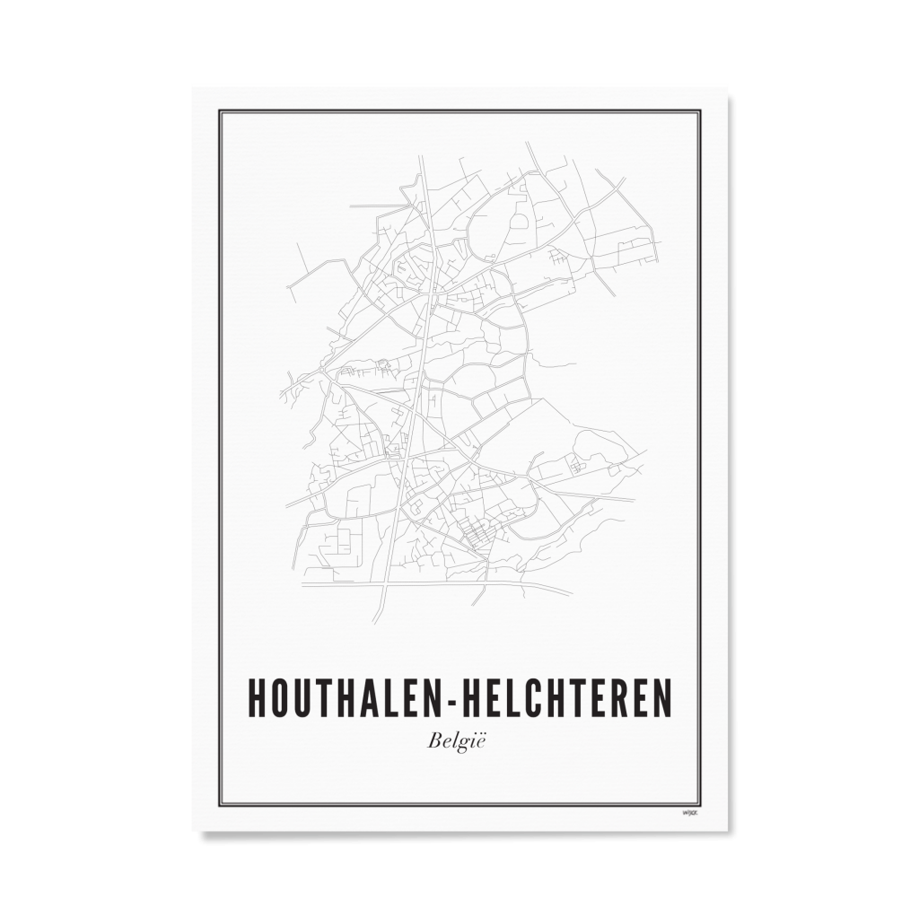 Poster van Houthalen-Helchteren - Stad | WIJCK. 