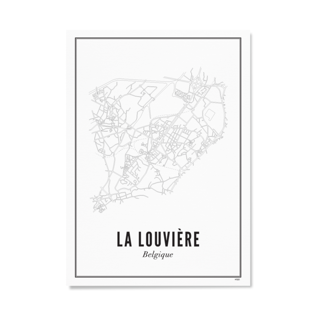 Poster van La Louvière - Stad | WIJCK. 