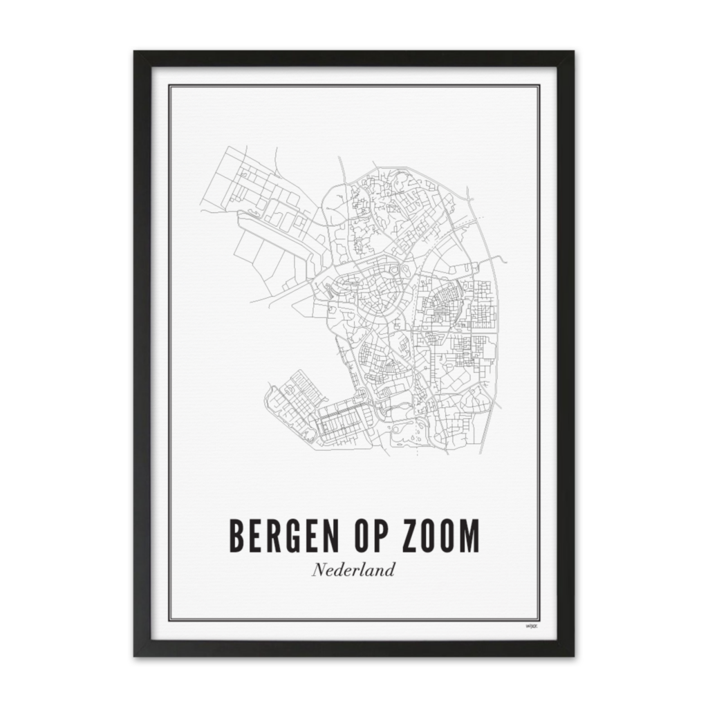 Poster van Bergen op Zoom - Stad | WIJCK. 