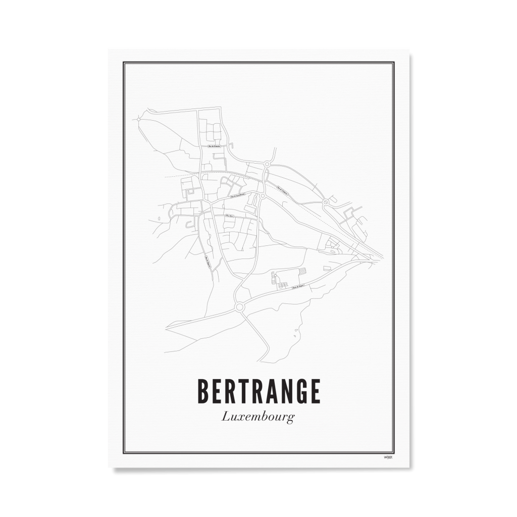 Poster van Bertrange - Stad | WIJCK. 
