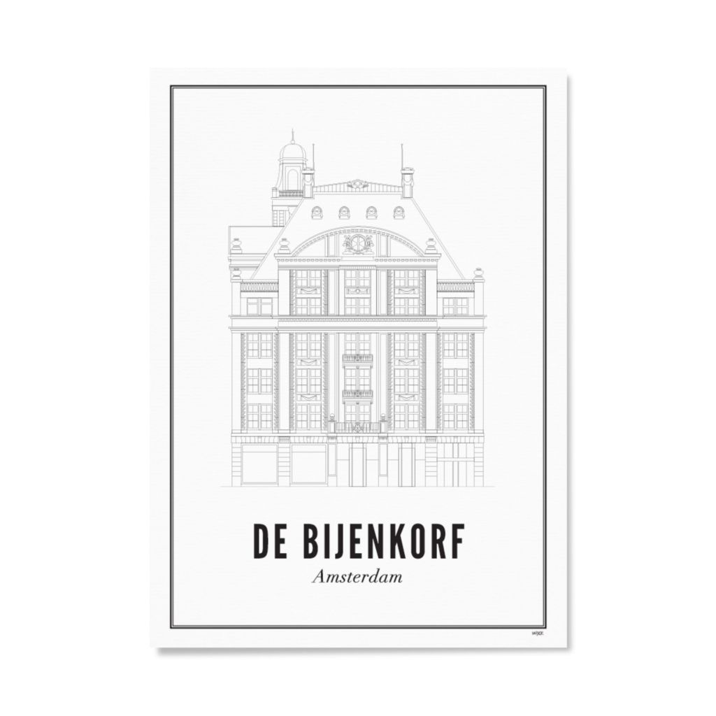 Poster van Amsterdam - De Bijenkorf | WIJCK. 