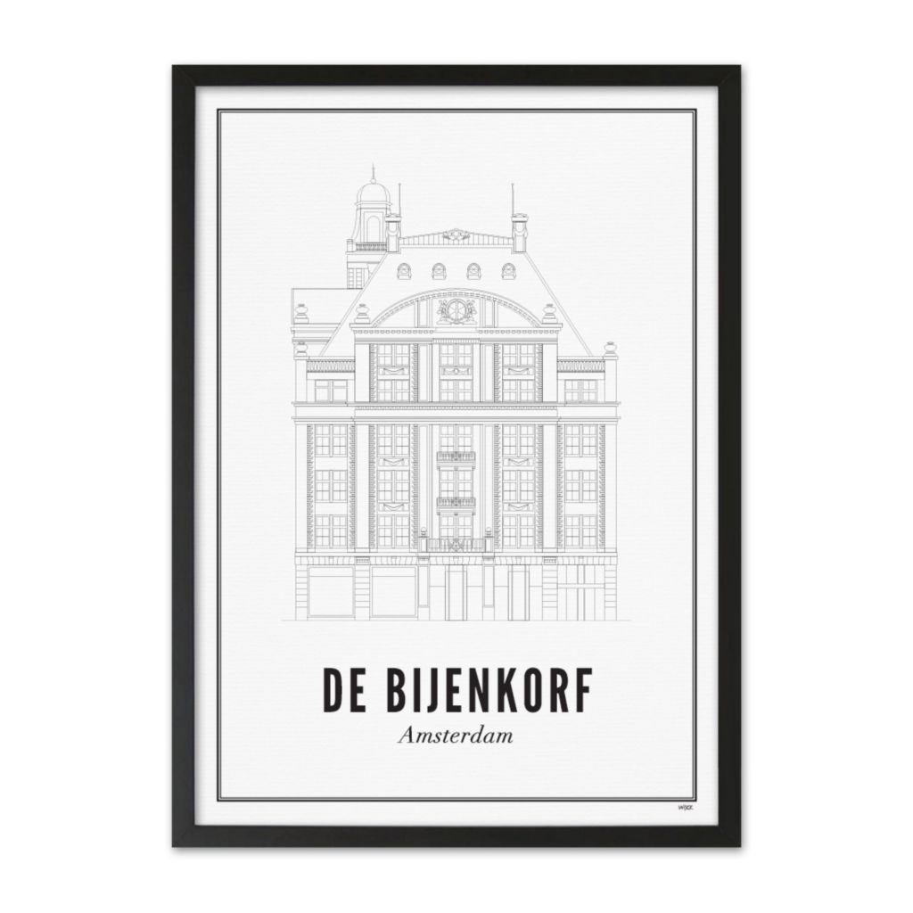 Poster van Amsterdam - De Bijenkorf | WIJCK. 