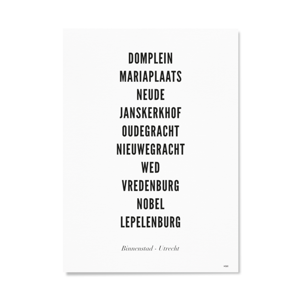 Poster von Utrecht - Zentrum | WIJCK.